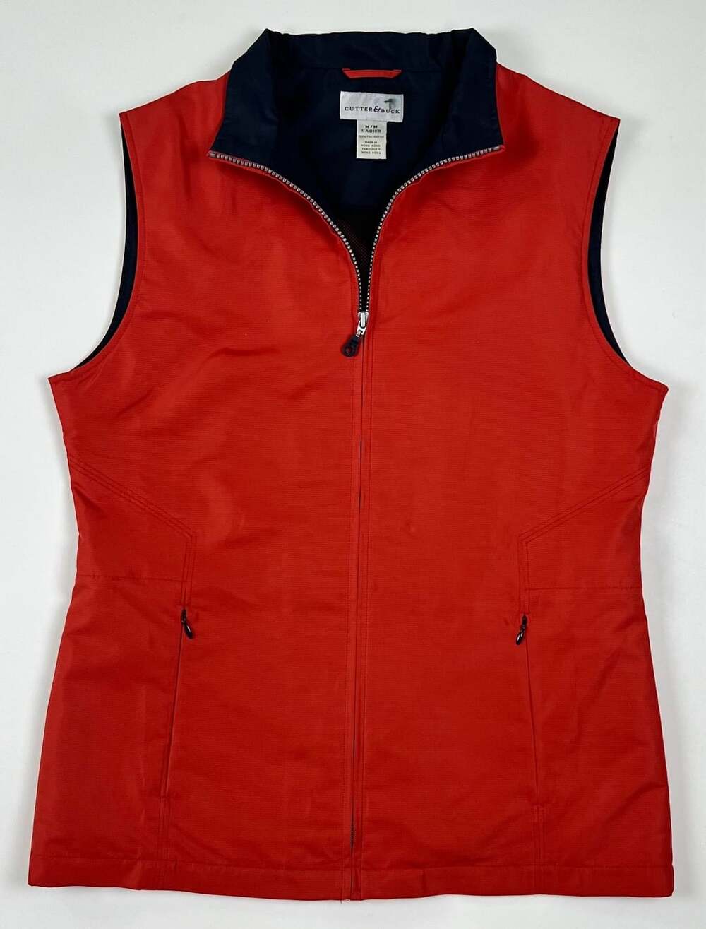 Cutter & Buck ClimaGuard Red Full Zip Vest with Pockets Size Medium